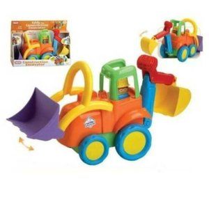 Toddler Toy Push Along Excavator 18+ Months 2 Pc Fun Time Pretend Play Plastic